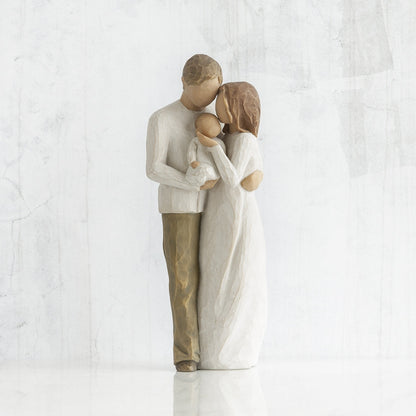 Our Gift figurine as a new baby and parent keepsake gift