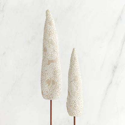 Cypress Trees set of two for a meaningful Christmas Nativity display