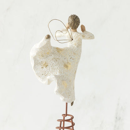 Song of Joy Tree Topper – Angel Christmas Ornament detail view for meaningful Christmas keepsake display