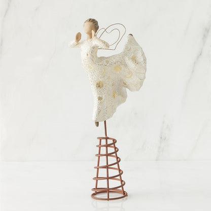 Song of Joy Tree Topper – Angel Christmas Ornament detail view for meaningful Christmas keepsake display