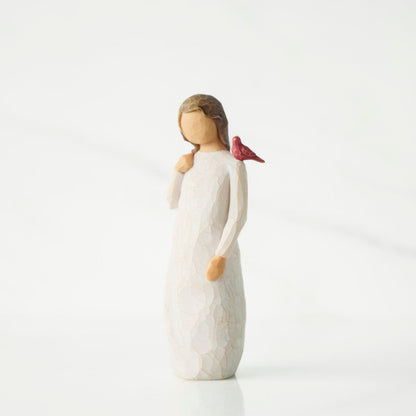 Messenger with Cardinal figurine as a comfort and remembrance gift