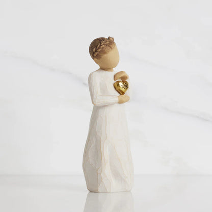 2024 Heart figurine as a dated memory keepsake gift